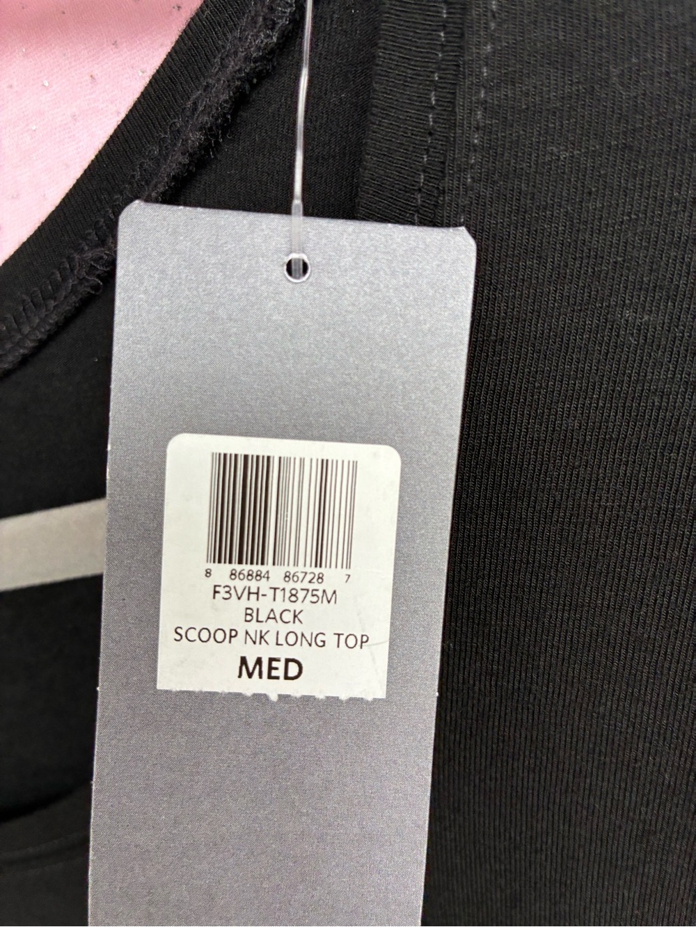 Eileen Fisher Black Scoop-Neck Long Sleeve Top - Picture 5 of 7
